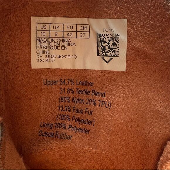 Tom’s Mesa Waterproof Urban Leather Boots Size 10 - Picture 11 of 16